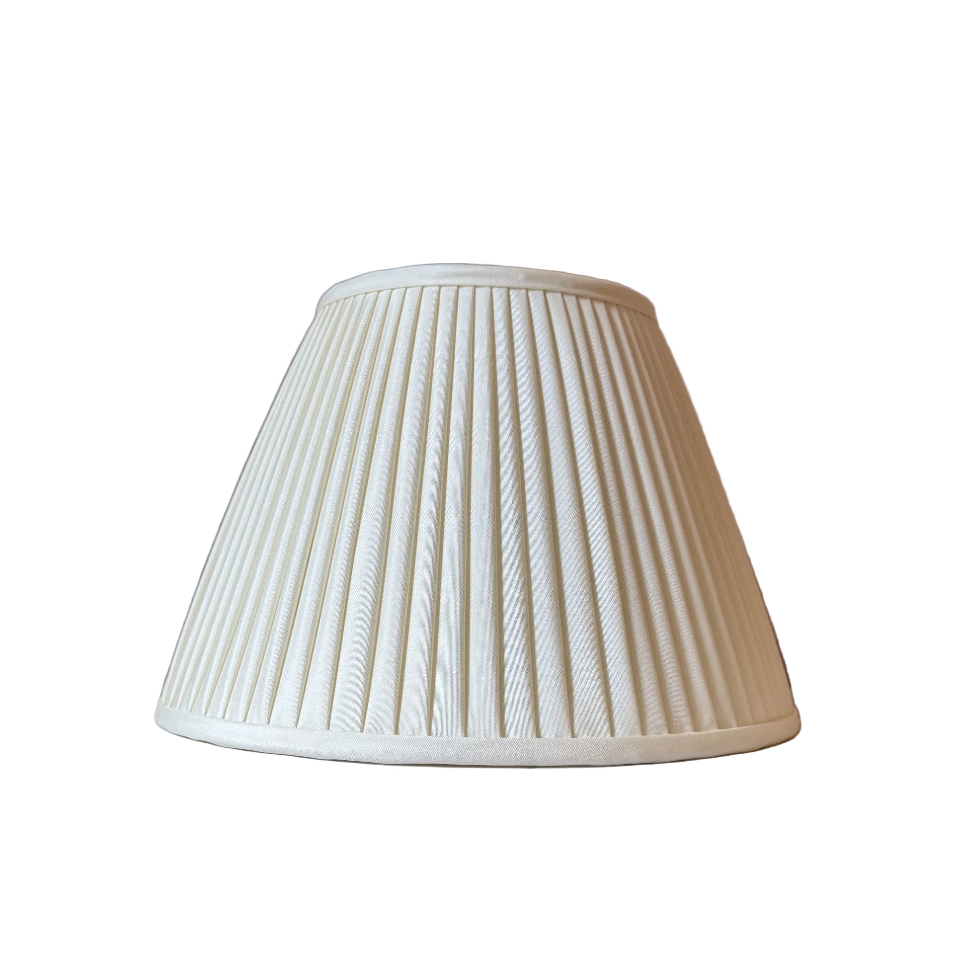 Empire Knife Pleated Cream Silk Lampshade