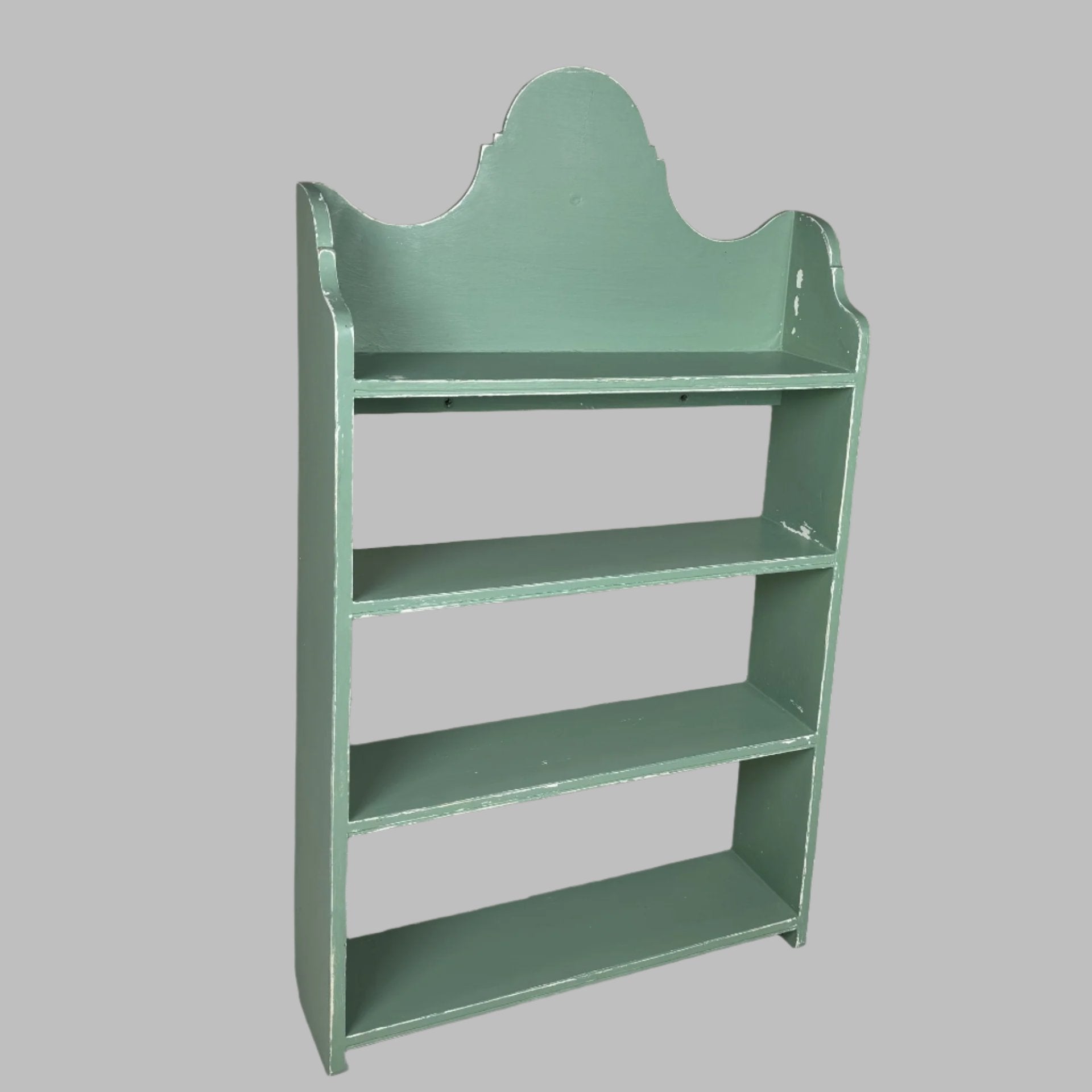 Vintage painted wall hanging shelves