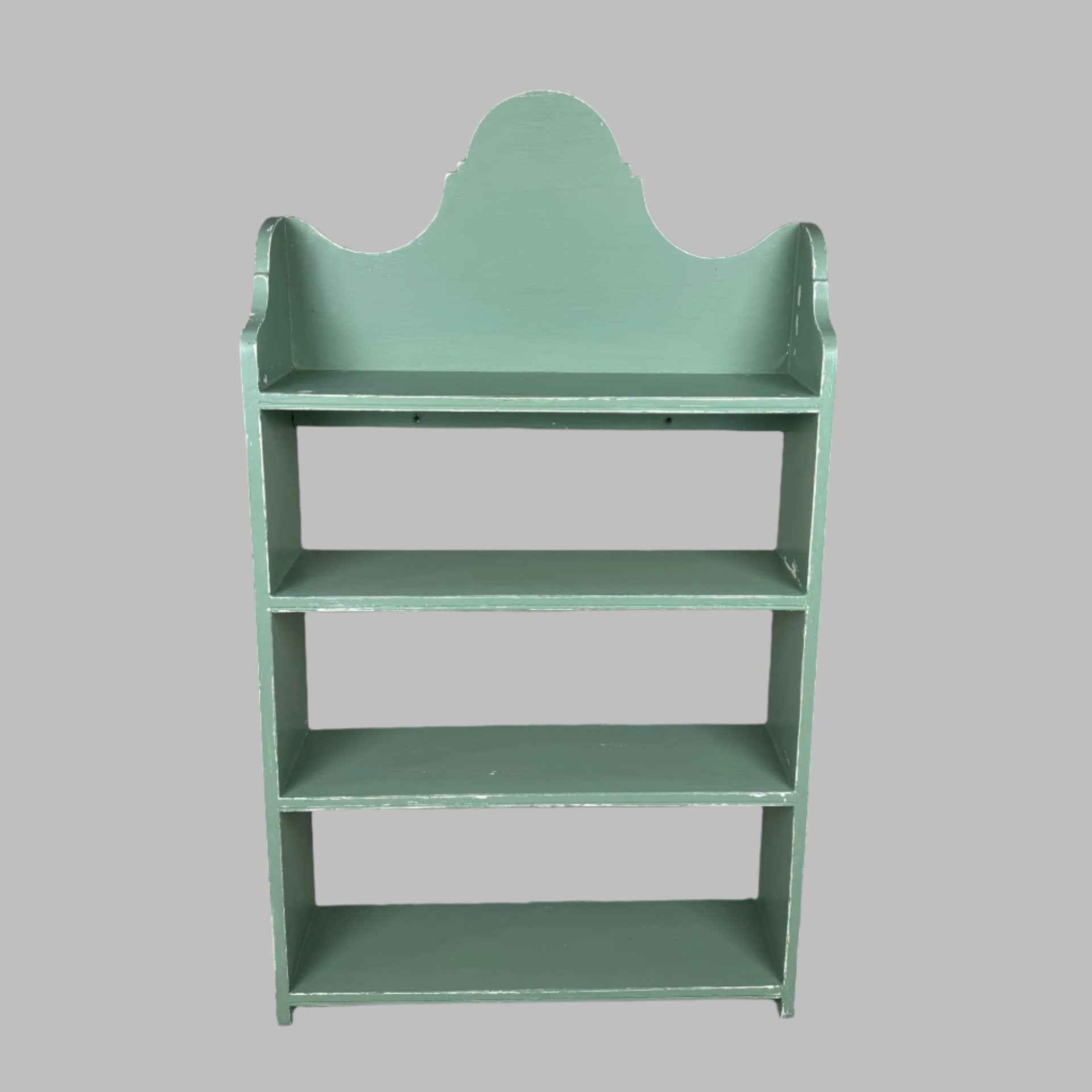 Vintage painted wall hanging shelves