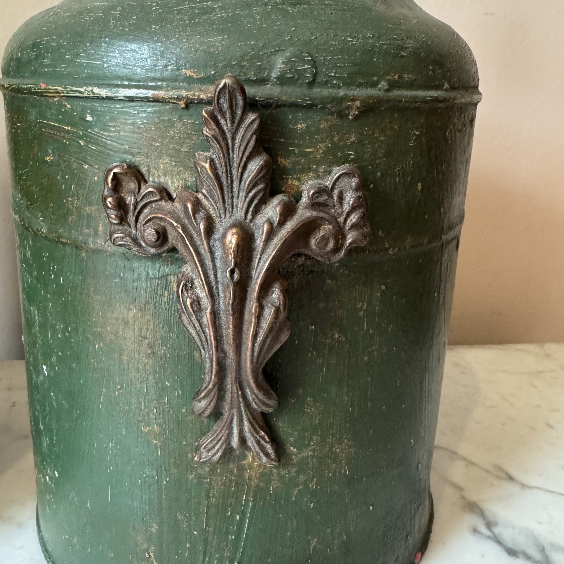 Vintage Pair of Tole Tea Canister Table Lamps