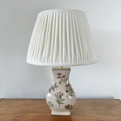 Vintage floral ceramic vase table lamp