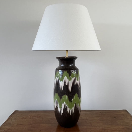 Vintage Mid-century W. German Art Pottery Table Lamp