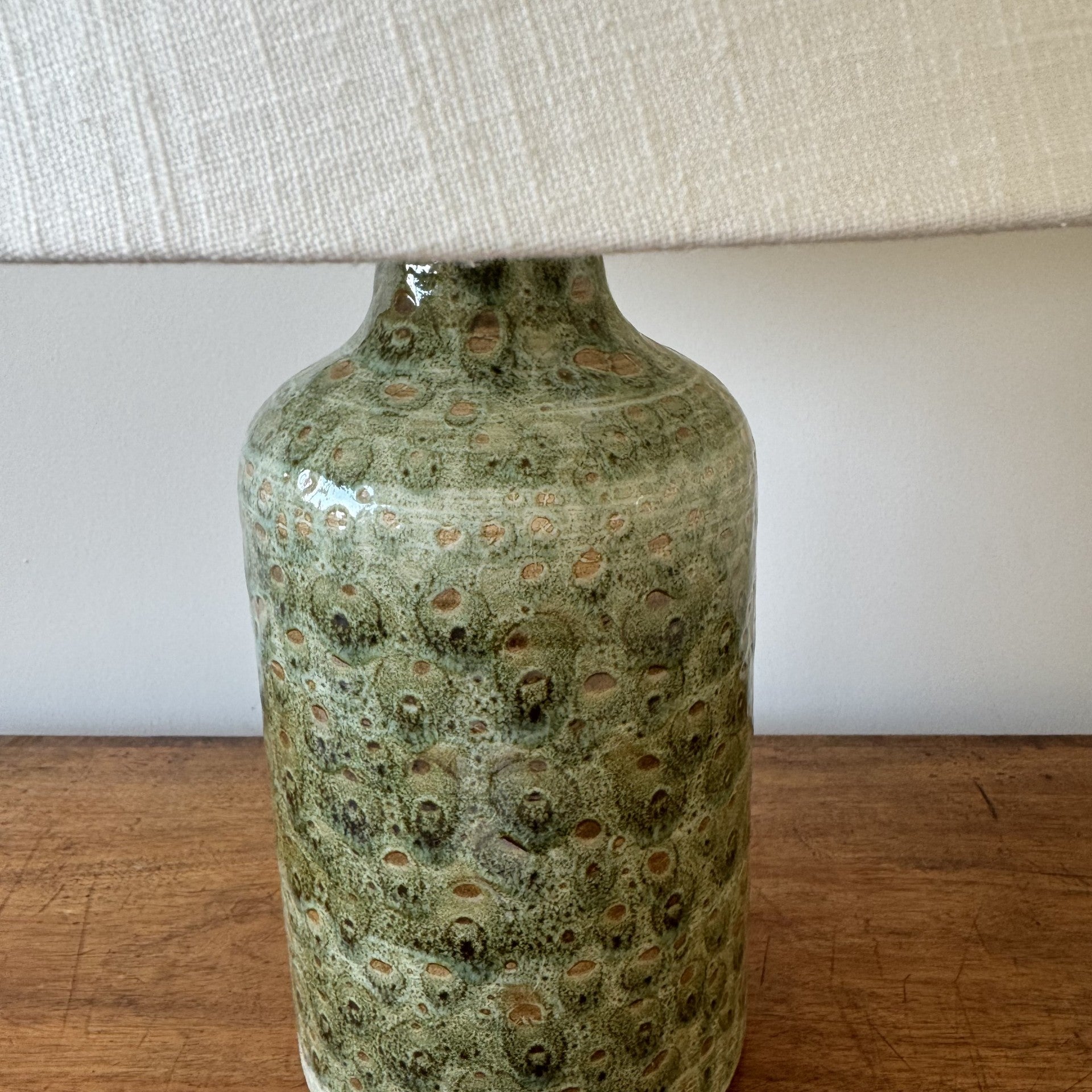 Vintage ceramic canister table lamp