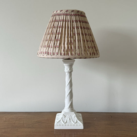 Vintage Royal Worcester bone china column table lamp