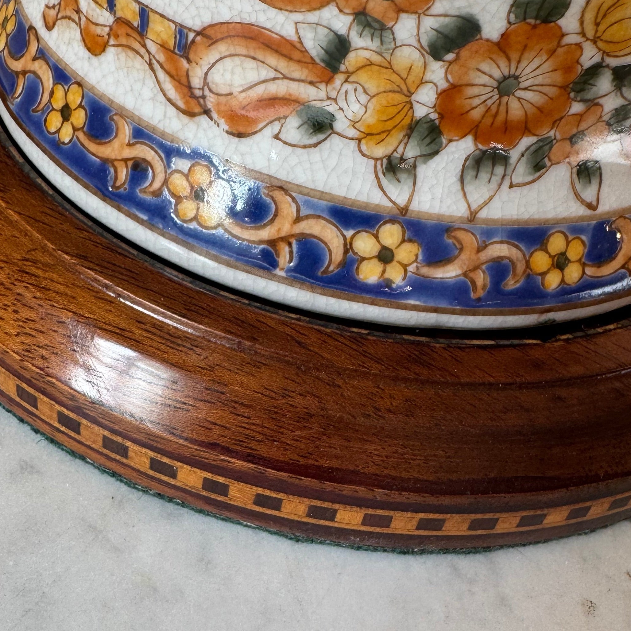 Vintage Armorial Ginger Jar Lamp