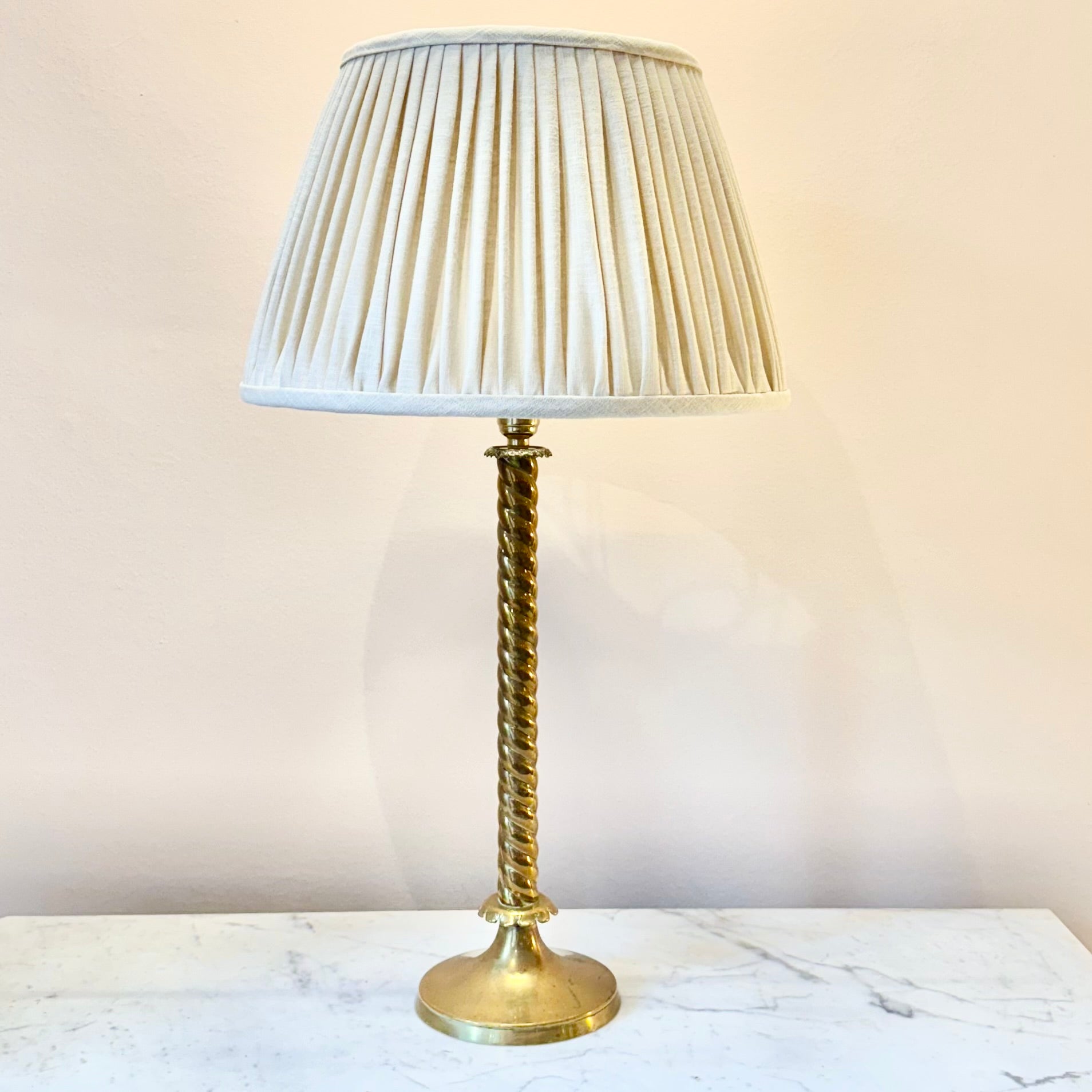 Vintage Brass Column Lamp
