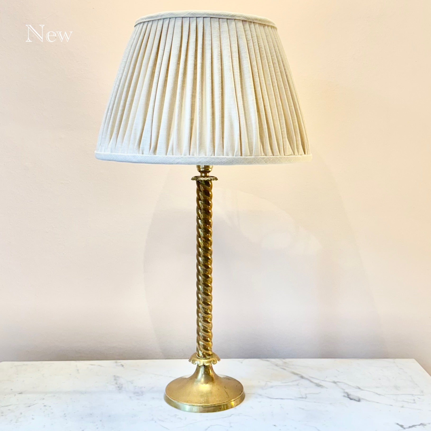 Vintage Brass Column Lamp