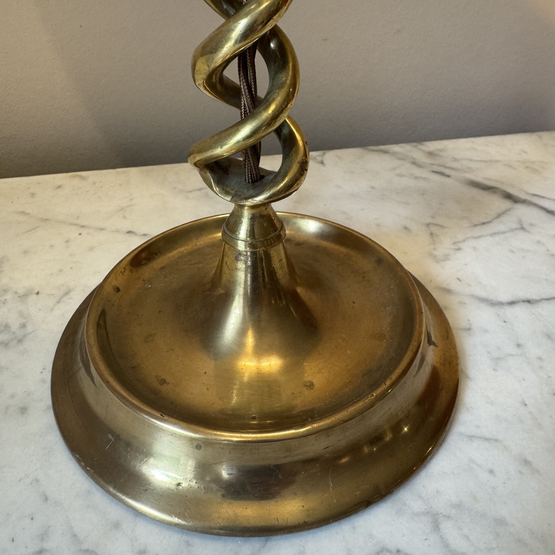 Vintage Brass Barley Twist Table Lamp