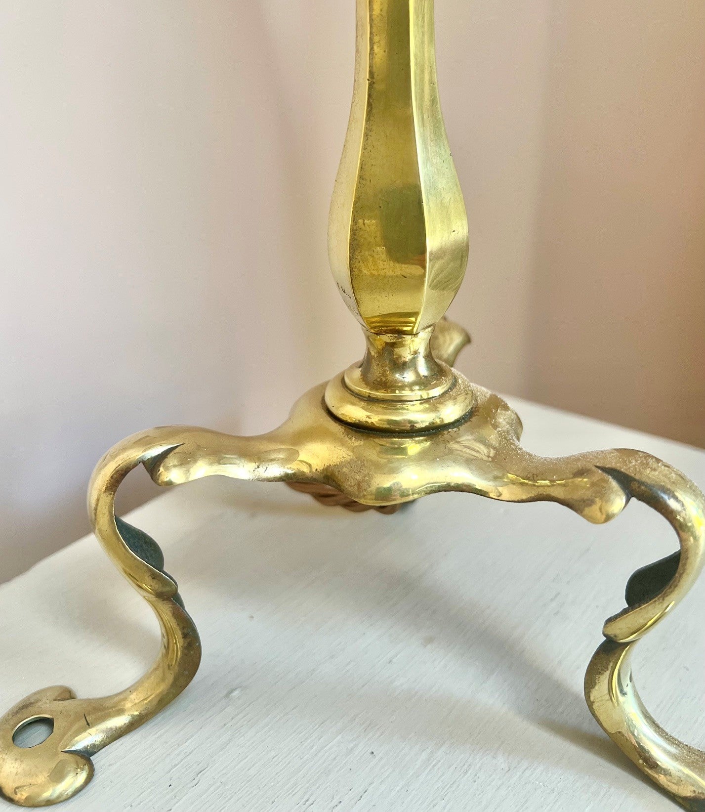 Vintage Brass Farady Pullman Lamp with 3 legs