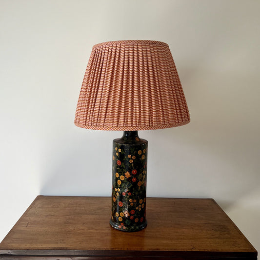 Vintage Kashmiri column table lamp