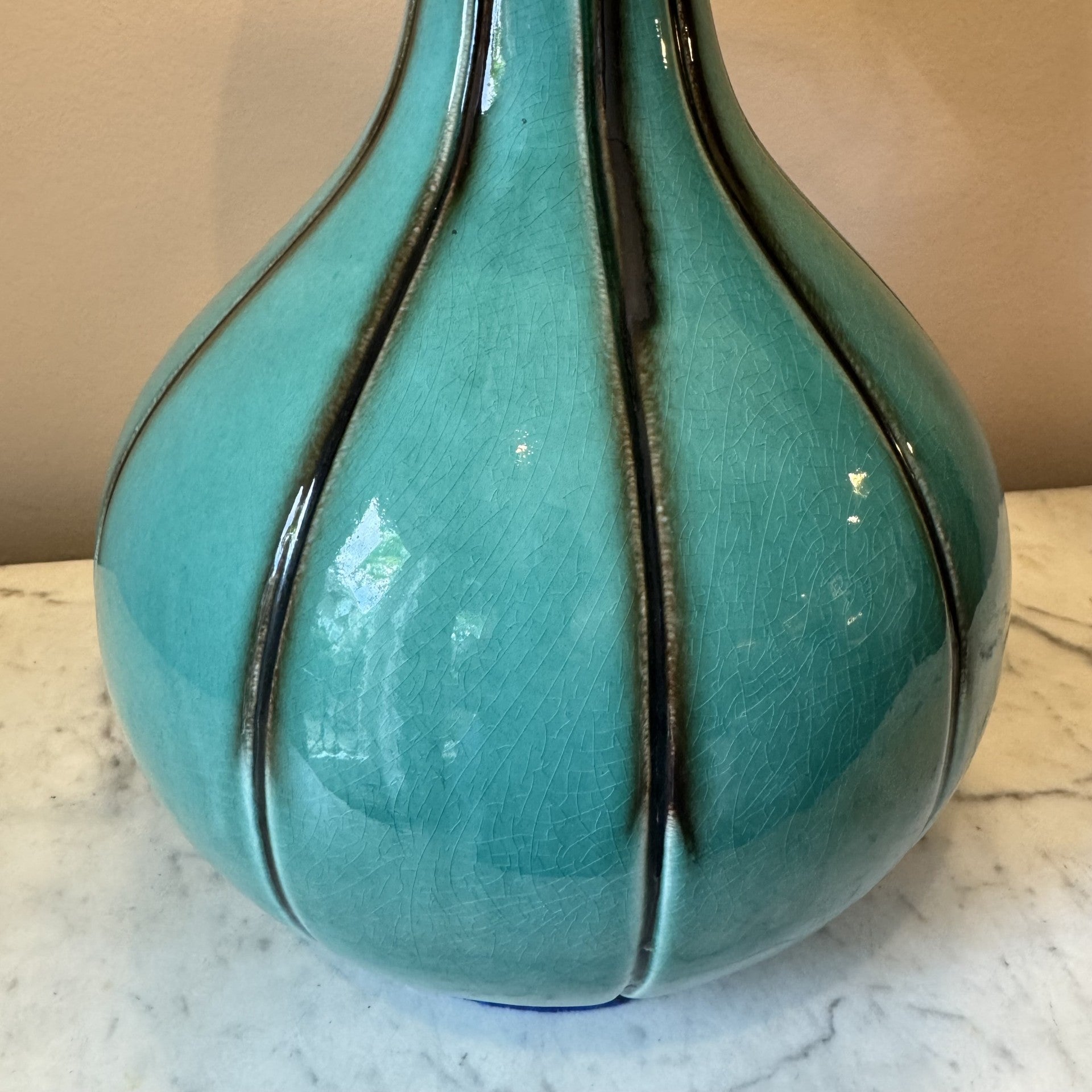Vintage Green Ceramic Table Lamp