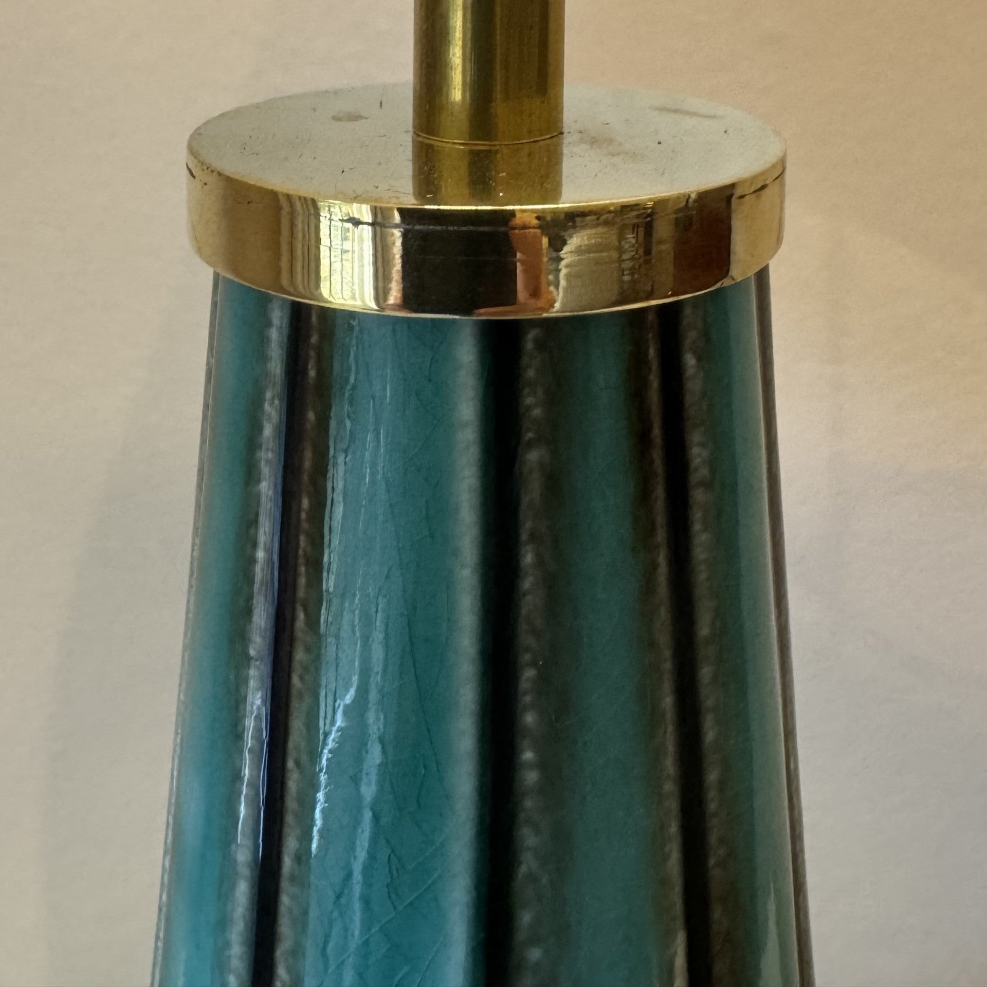 Vintage Green Ceramic Table Lamp