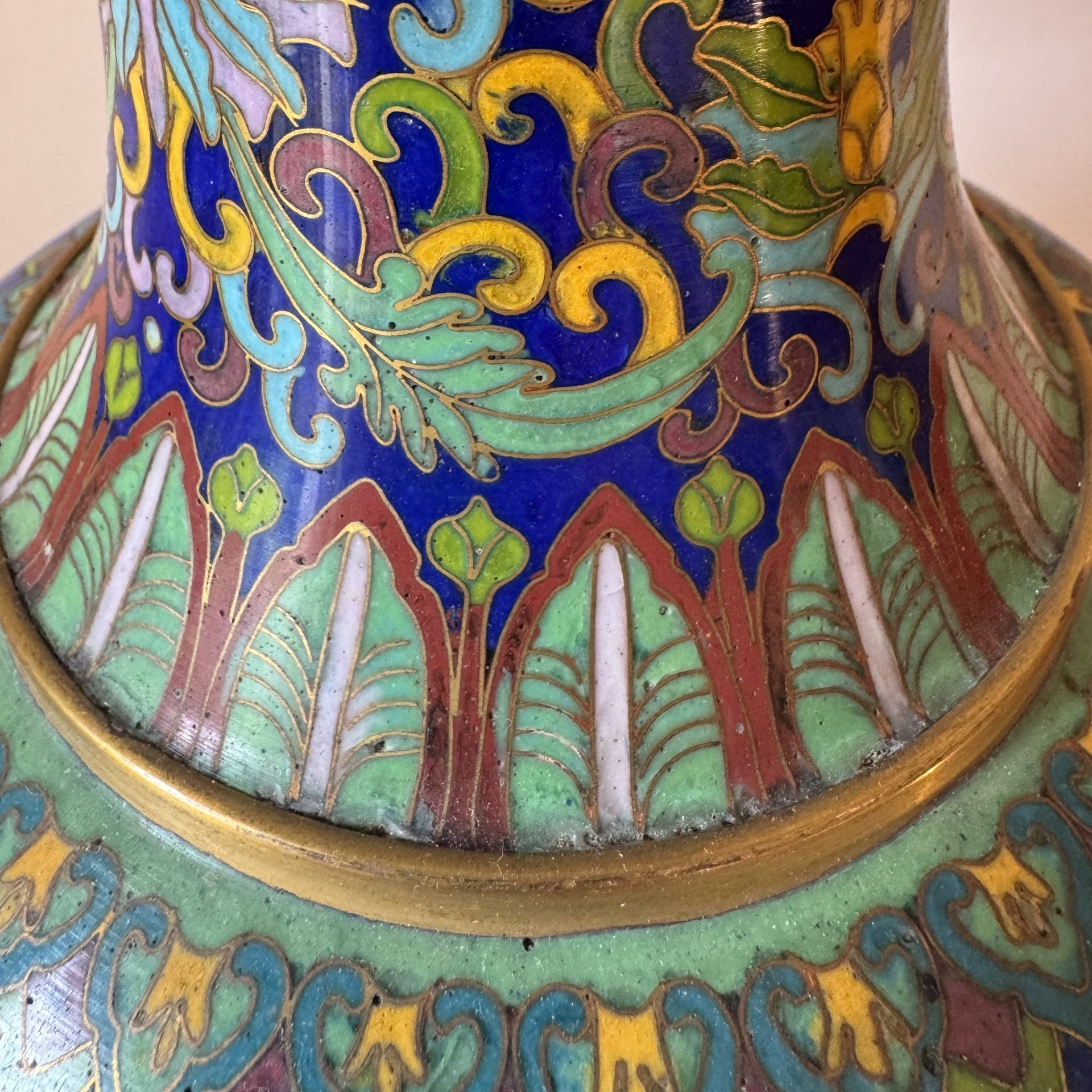 Vintage Cloisonne Lamp