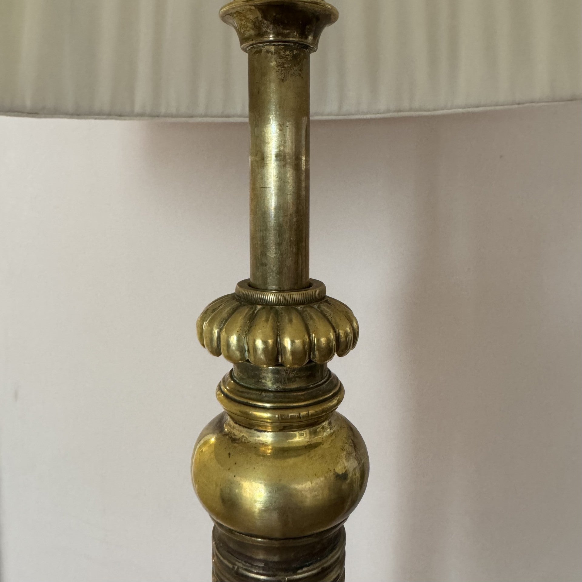 Vintage solid brass floor lamp