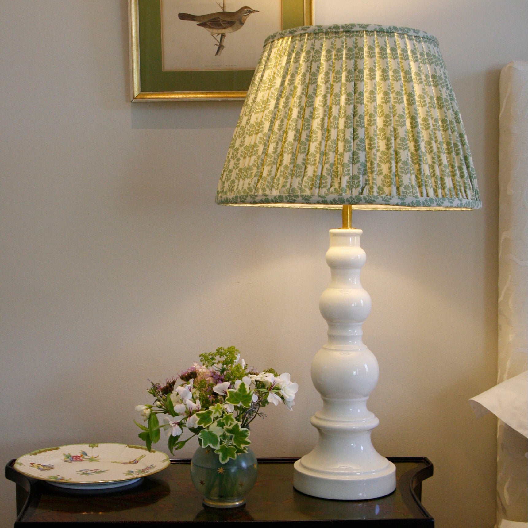 Baluster Ceramic Table Lamp, Creamware