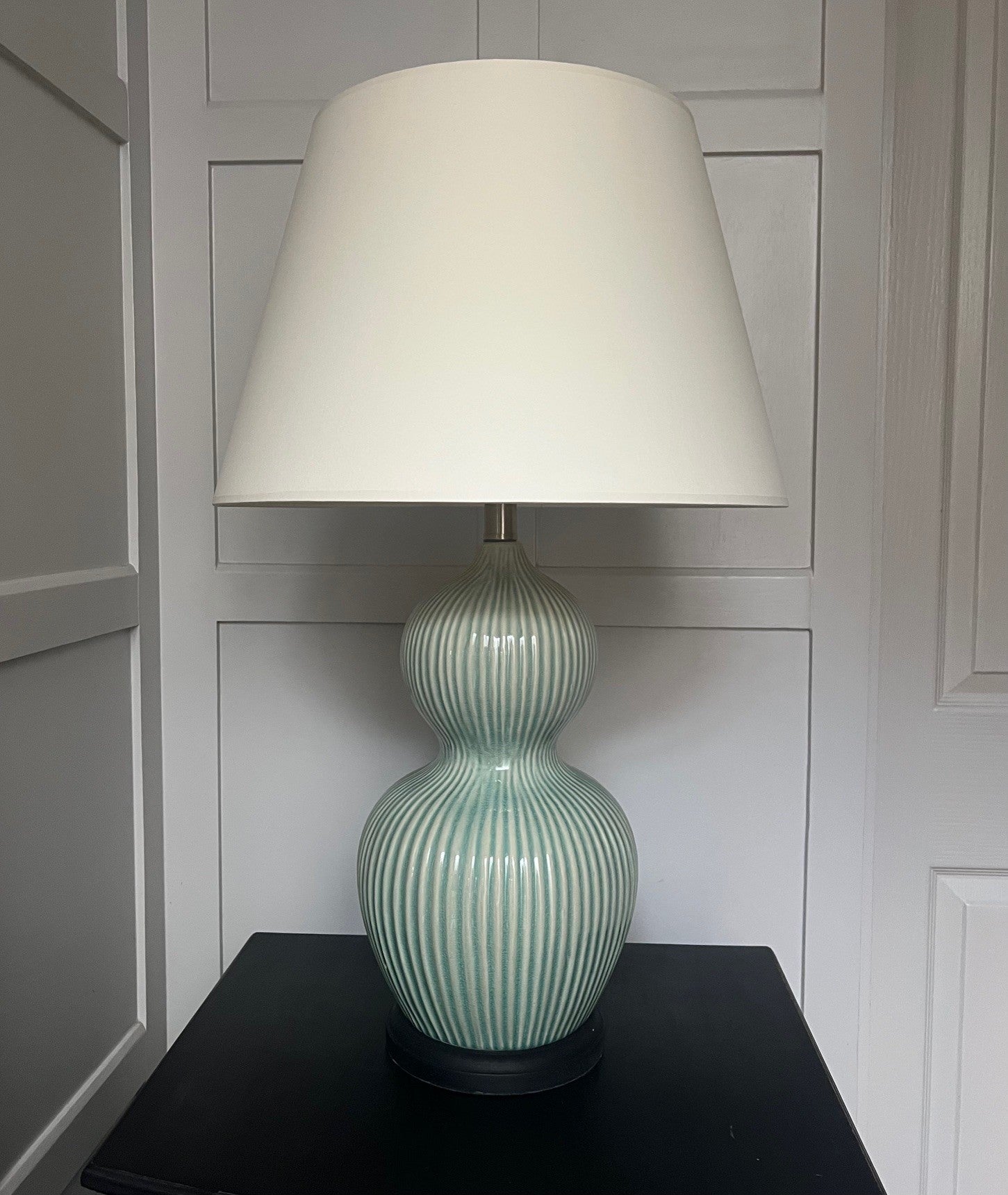 Ribbed Gourd Vase, Green